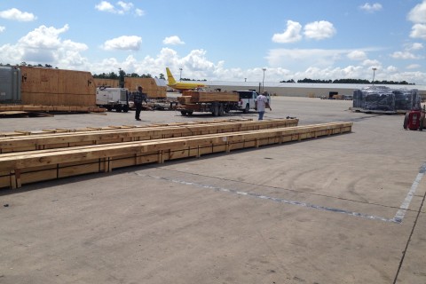 Q_Air Freight Forwarding_80 foot crated tubes for airfreight