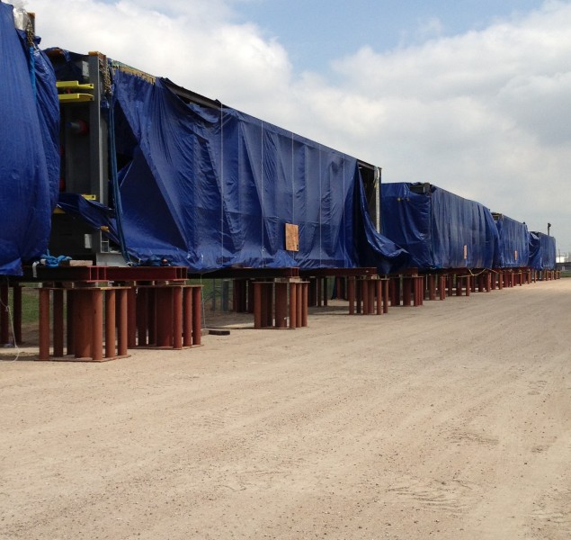 Q_Air Freight Forwarding_HRSG'S in place and ready for transport to Refinery by truck